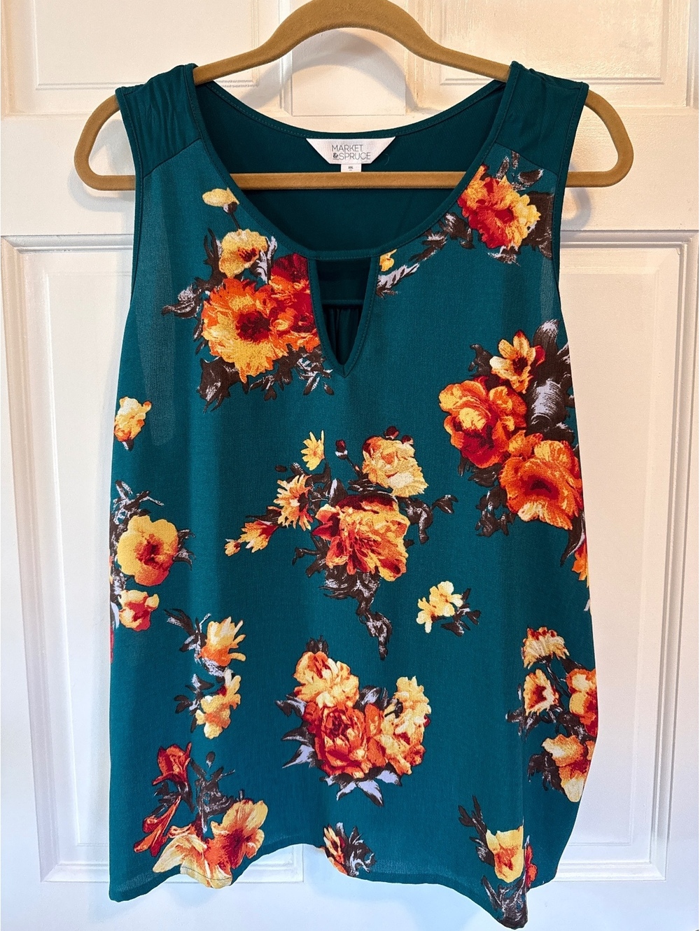 Market & Spruce Sleeveless Floral Tank Top XXL